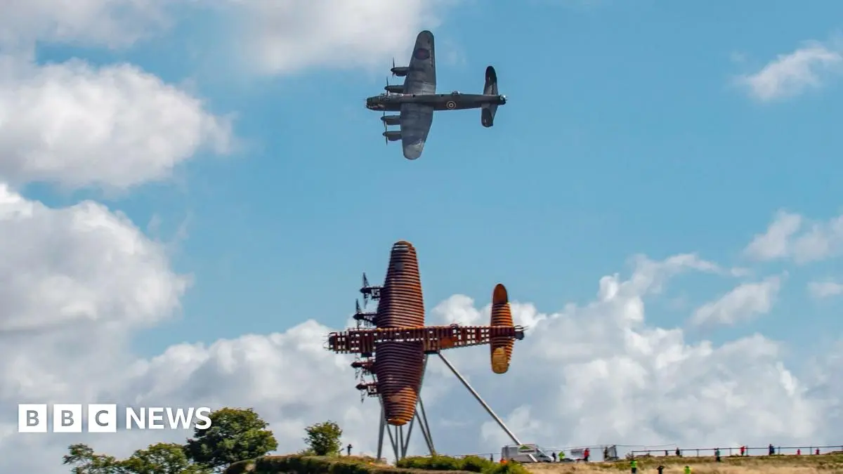 Newly Unveiled Lancaster Bomber Sculpture: A Tribute to History