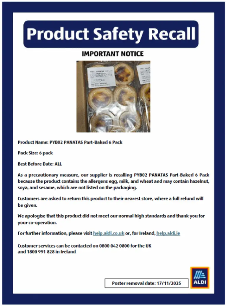 Recent Aldi Product Recall: Key Details and Safety Measures