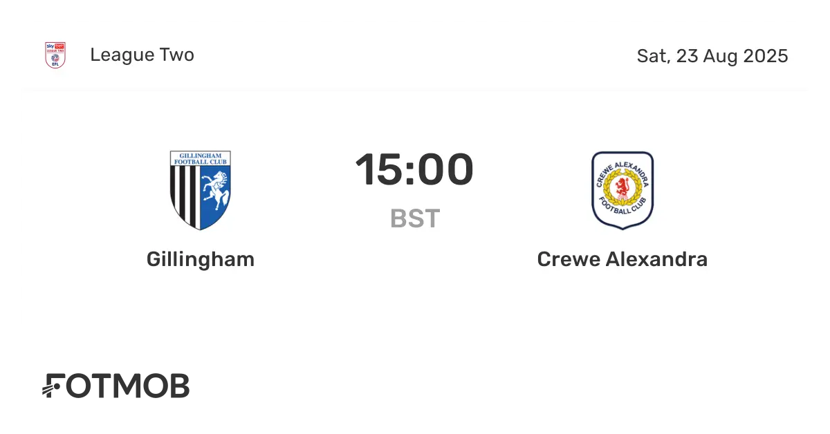 Crewe Alexandra vs Gillingham: Match Insights and Highlights