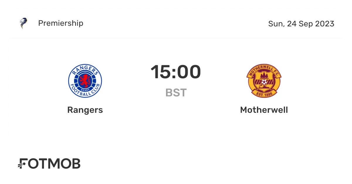 Motherwell vs Rangers: A Thrilling Clash in Scottish Football