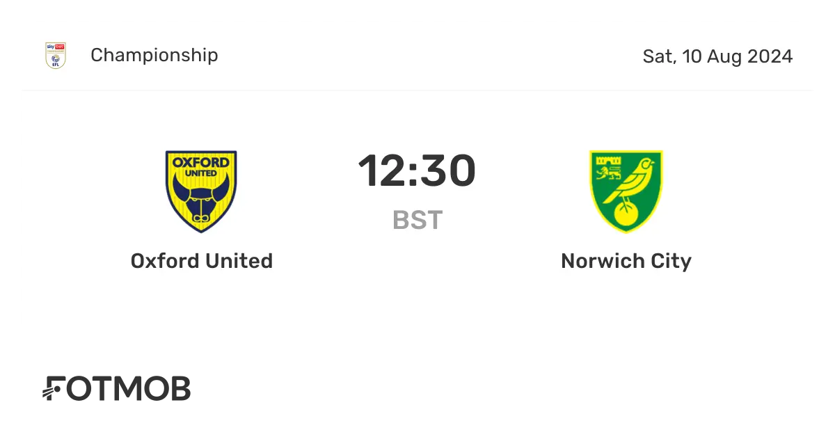 Oxford Utd vs Norwich City: Key Match Preview
