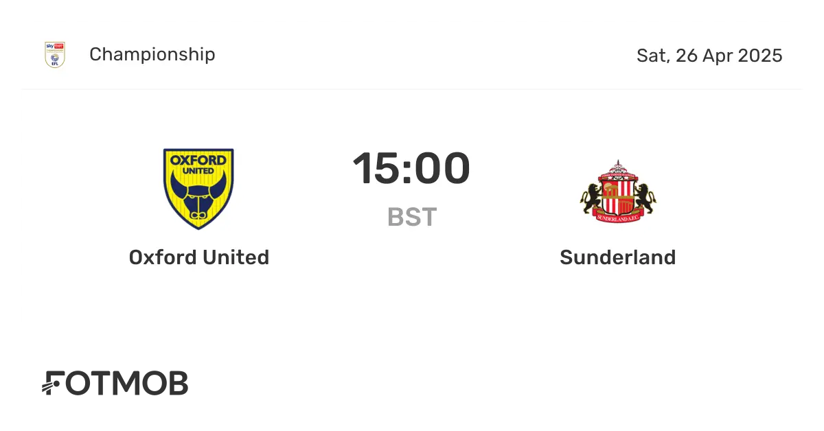 Oxford Utd vs Sunderland: A Thrilling Encounter in League One