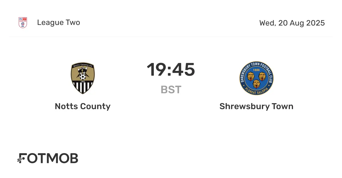 Shrewsbury Town vs Notts County: Match Analysis