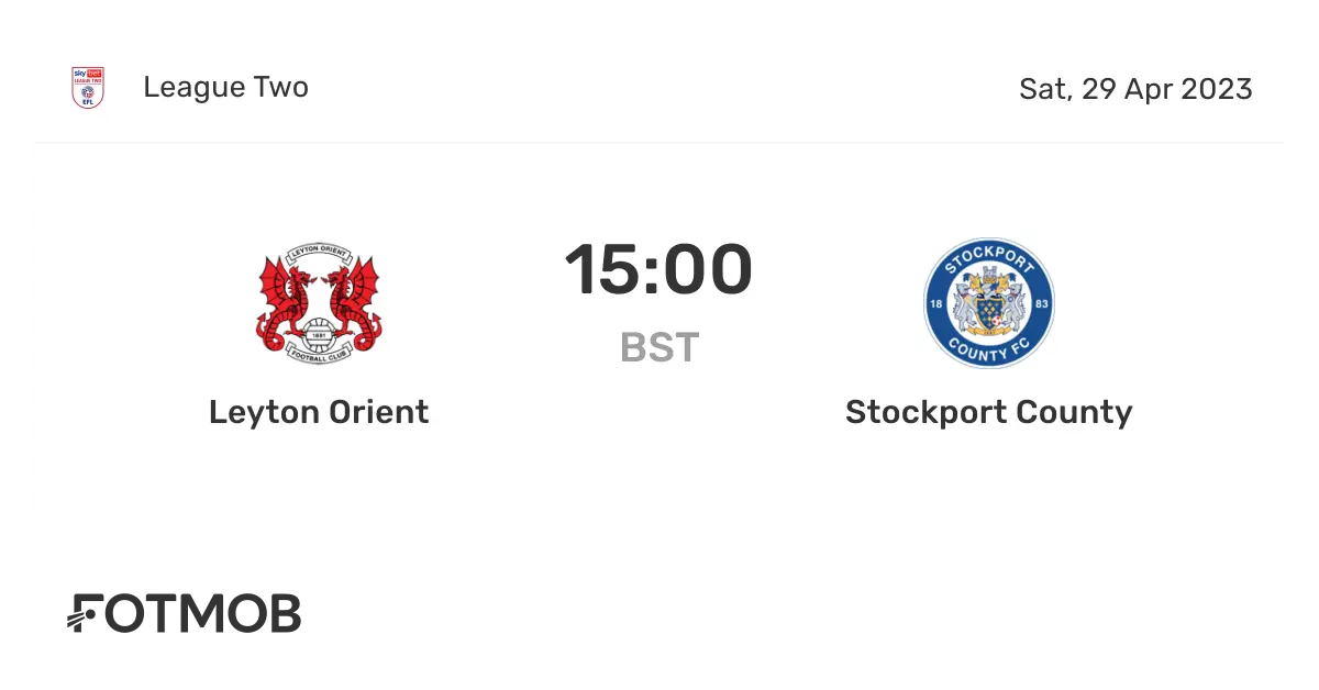 Stockport County vs Leyton Orient: A Key League Two Showdown