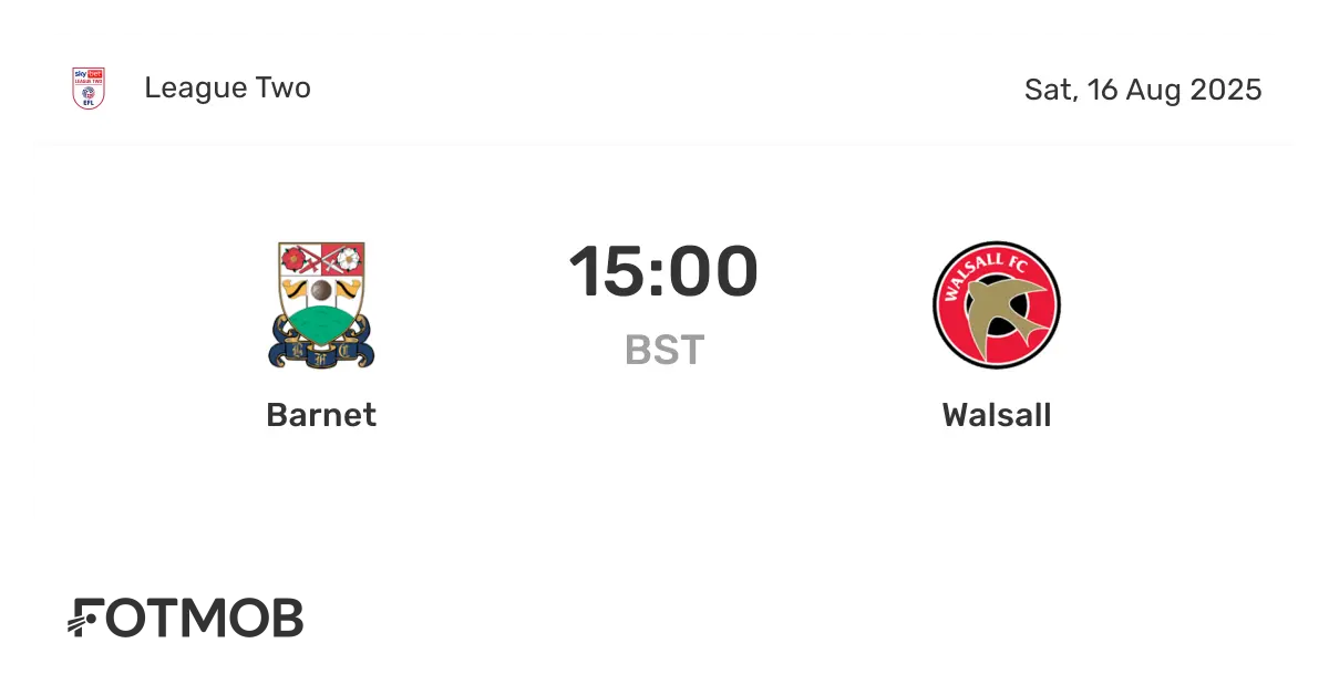 Walsall vs Barnet: Key Matchup in Upcoming Fixture
