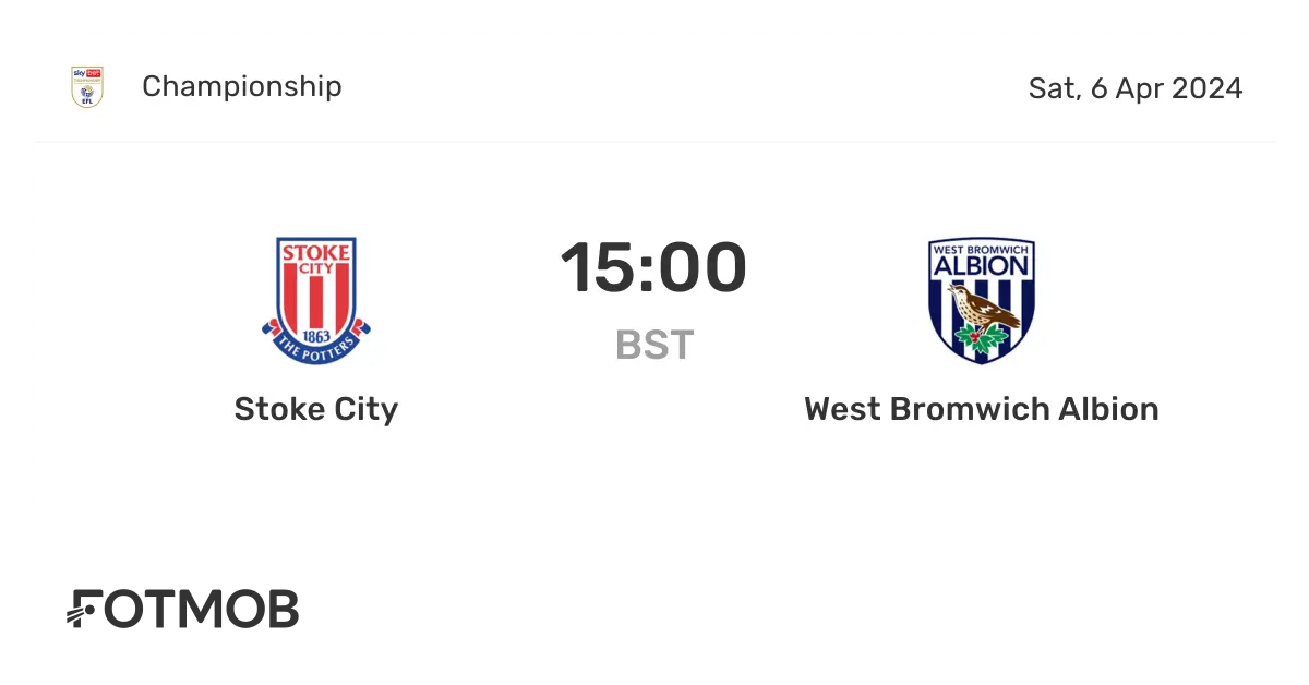 West Brom vs Stoke City: A Crucial Championship Clash
