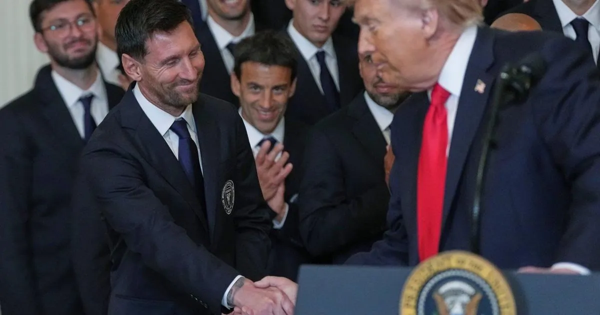 Messi meets trump at the white house
