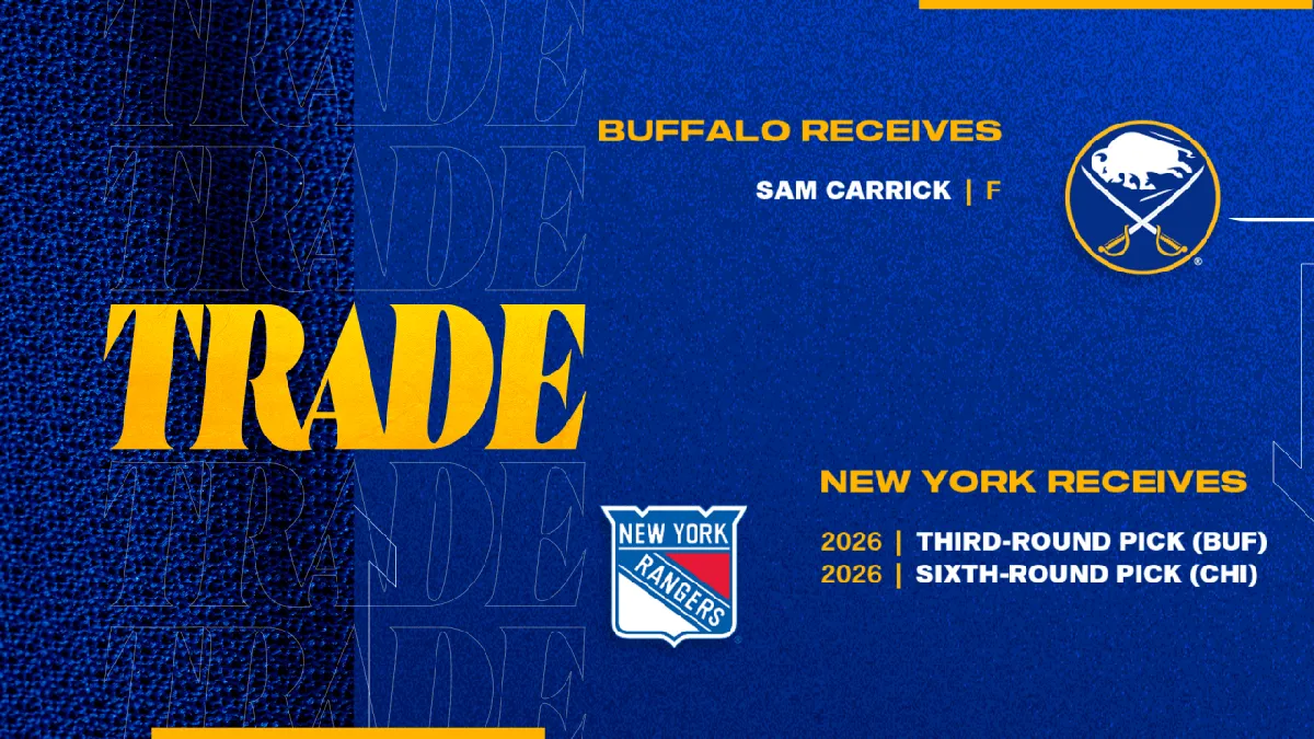 Sam Carrick Trade Update: Buffalo Sabres Acquire Forward