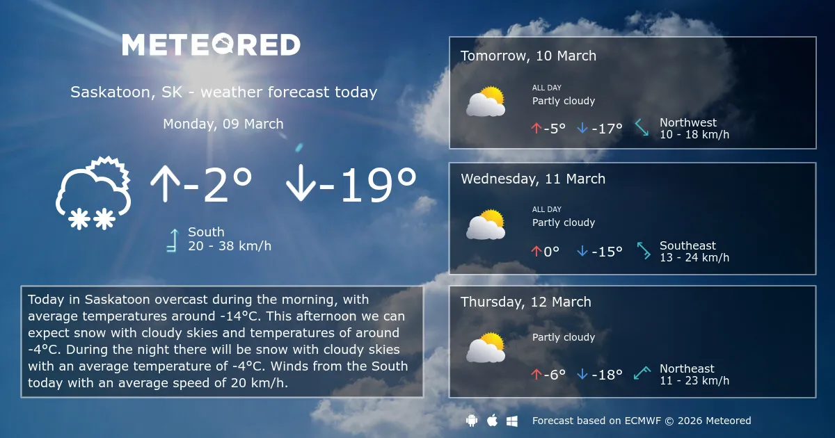 Saskatoon weather update